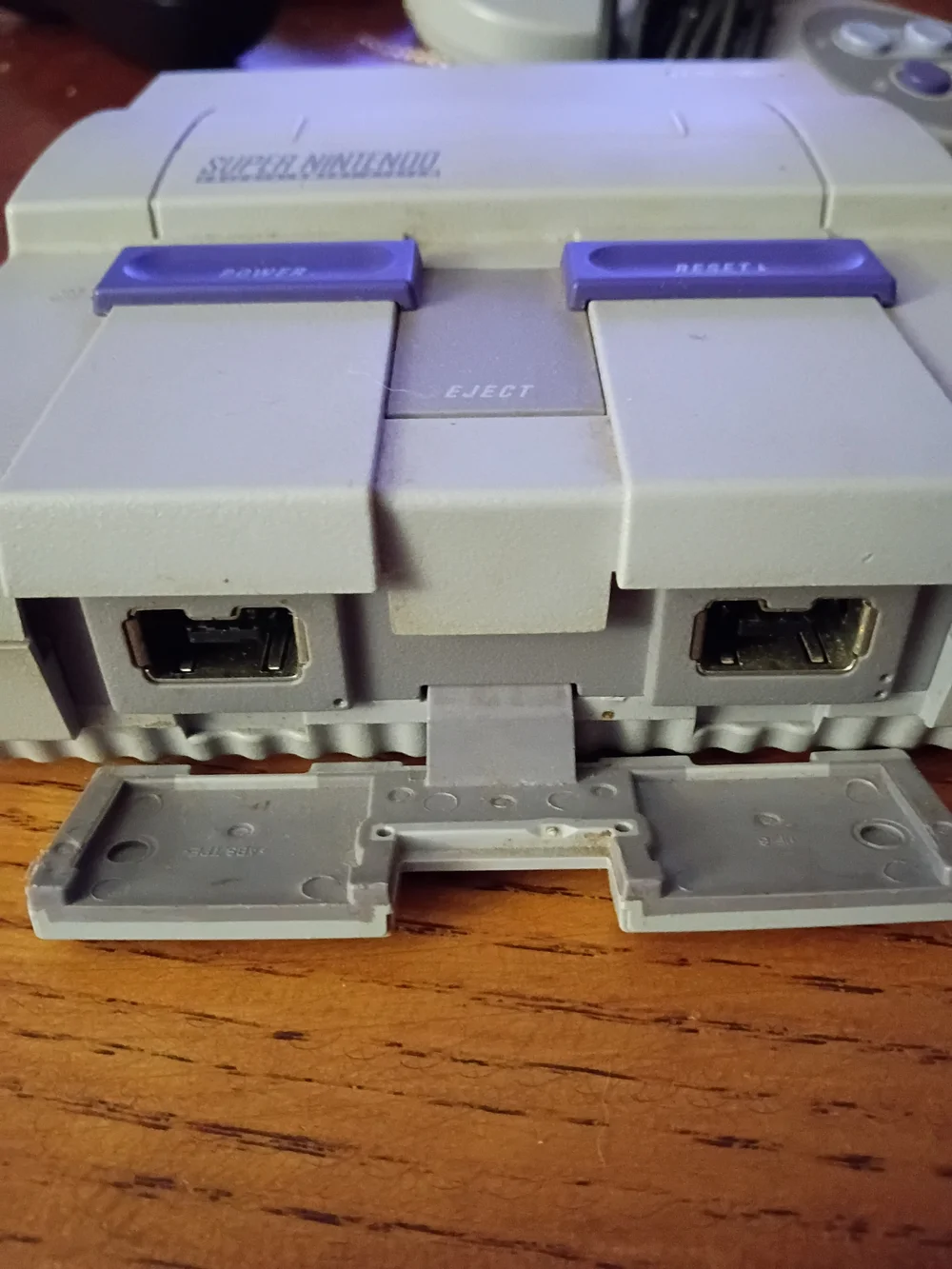 Mini Nintendo Snes Classic Gray & Purple Controller and Console Design
